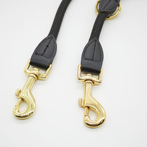 Correa trenzada para mascotas con asa de cuero Collar de correa para perros y gatos con cuerda de algodón de colores y mosquetón con cierre resistente - Product Image 5