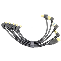 Câble de charge rapide et de transfert de données USB 3.0 Type-C 3.1 mâle-mâle en forme de L à angle droit de 2 m, nickelé, avec gaine TPE/PVC
