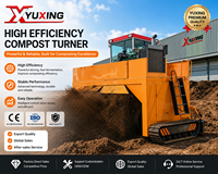 Retourneur de compost YUXING pour la production d'engrais organique industriel à partir de déchets de volailles, de vaches et d'élevages