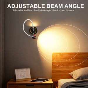 ไฟกลางคืนแบบชาร์จ USB สำหรับตกแต่งบ้านสมัยใหม่ ไร้สาย พร้อมเซ็นเซอร์ตรวจจับความเคลื่อนไหวแบบแม่เหล็ก ปรับได้เอง ใช้เป็นไฟตั้งโต๊ะข้างเตียง LED - Product Image 4