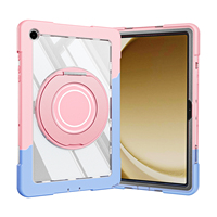 Nouveau design 2025 étui pour tablette pour Samsung Galaxy Tab A9 + support réglable en acrylique housse en caoutchouc de Silicone givré