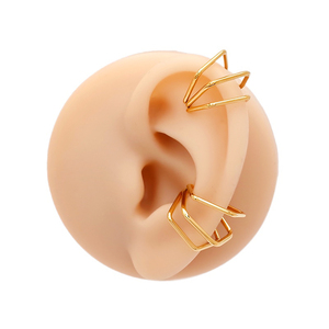 Vente en gros de bijoux sans ternissement en acier inoxydable à la mode boucles d'oreilles à clip en plaqué or 18 carats non percées pour femmes - Product Image 3