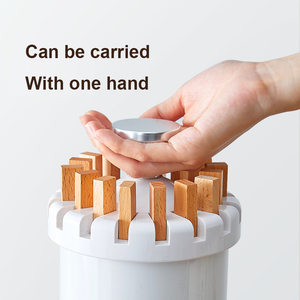 Usine naturel verni bois de hêtre massif 16 pièces bras amovibles pieuvre support en bois sac vêtements trépied étendoir - Product Image 4