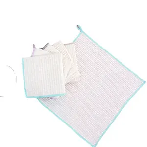 Kitchen luxurious waffle cotton terry dozen soft pack super absorbent kitchen towel 100% kitchen wash cloths and towels