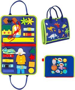 Tablero de Actividades para Niños Hecho a Mano con Fieltro de Poliéster, Juguete Educativo Navideño de 44x28cm para Niños de 0 a 3 Años - Product Image 2