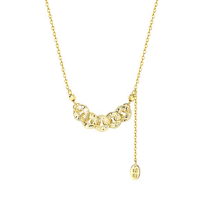 Kalung Perak <span class=keywords><strong>Sterling</strong></span> S999 Mewah Ringan dengan Lima Koin Kaisar untuk Hadiah Pacar, Perhiasan Pernikahan YB-XY-539 - Product Image 5