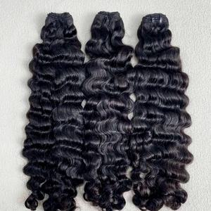 Cuticle מיושר בורמזי מתולתל שיער אנושי מתולתל ספק שיער אנושי מתולתל עם שיער קמפוזר - Product Image 3