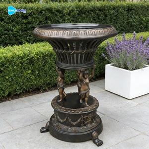 Vaso Decorativo Antico di Lusso in Bronzo con Statue delle Quattro Stagioni, Grande Statua Femminile Personalizzata per Giardini di Lusso - Product Image 6