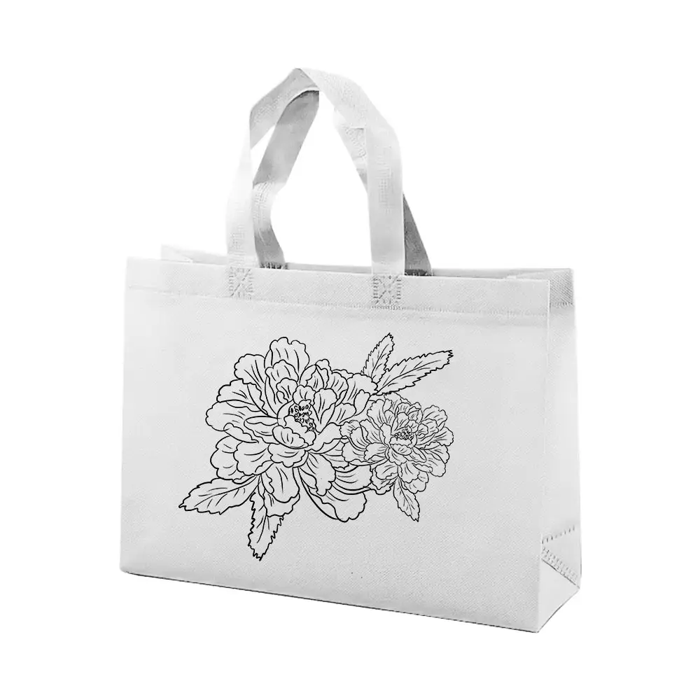 Logotipo personalizado transportar sacos para compras saco dobrável Mercearia Shopping Carry Tote PP Tecido Laminado TNT Saco Não Tecido