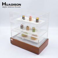 Huadison Restauration Équipement Buffet 2/3/4 Niveaux Cupcake Plateau De Mariage Bonbons Cookie Dessert Rack En Bois Gâteau Rack