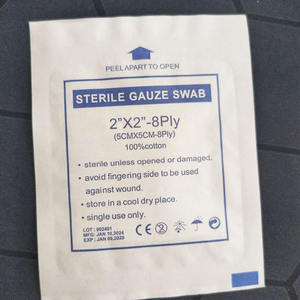 Compressa de gasa estéril de 2x2 pulgadas, 8 capas, envasada individualmente para apósitos y primeros auxilios, con certificación CE - Product Image 2