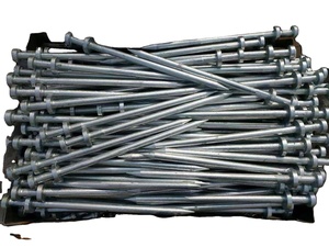 Piquets à double tête en métal <span class=keywords><strong>pour</strong></span> tentes à cadre et à <span class=keywords><strong>poteau</strong></span> <span class=keywords><strong>Bois</strong></span> traité sous pression Matériau respectueux de la nature - Product Image 6