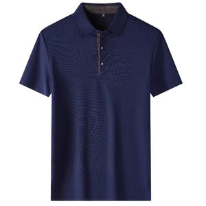 Polos casuales de negocios para hombres, camisetas de manga corta transpirables que absorben la humedad <span class=keywords><strong>Ultra</strong></span> para personas de mediana edad - Product Image 1