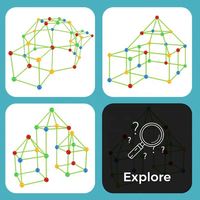 Kit de Construction de Fort pour Enfants : Tente de Jeu Intérieure DIY 3D avec Bâtons et Balles