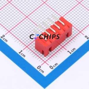 A254F2W1-2R5P12 Wire-to-Board Pin Header Bent Lead Through Hole,P=2.5mm Connector 1x5P 2.5mm Right Angle Insert XH - Product Image 2