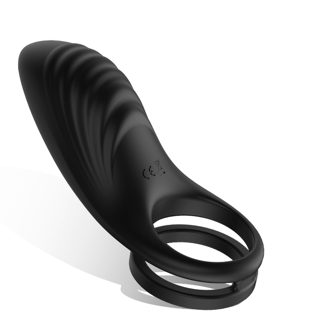 Reusable Ring Vibrator, Silicone Penis Ring to Delay Ejaculation Time and Clit Stimulation
