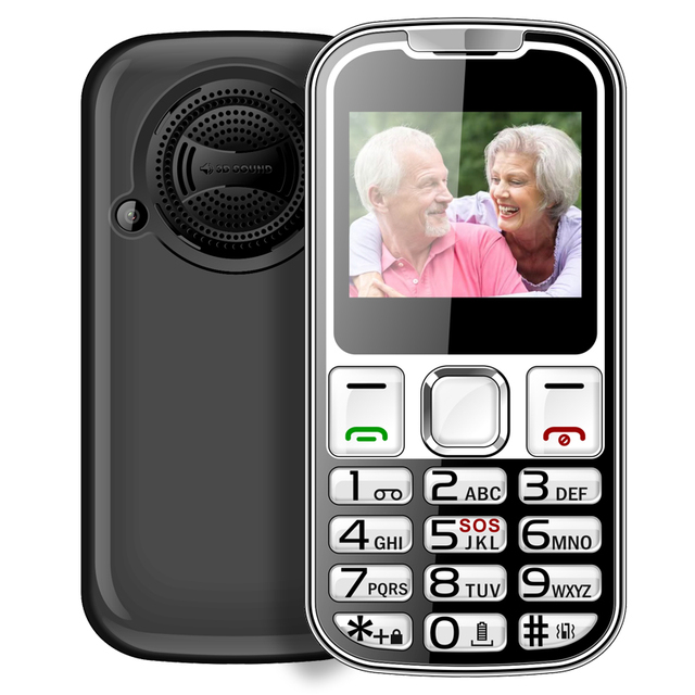 New W26 Loud Speaker 2.2inch Elderly Keypad Phone Dual Sim Cards Sos Phone 2g Keypad Mobile Phone for Senior Person