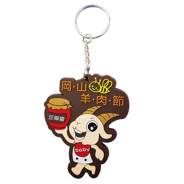 PVC Key Chain Manufacturer Wholesale Cheap Custom 2D 3D Silicon Rubber Soft PVC Keychain