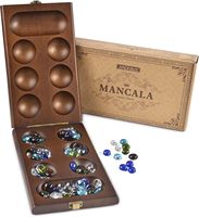 Jeu de société en bois personnalisé Hotsale avec 72+8 pierres de verre bonus, jeu familial classique pliable pour adultes, fabrication de jeux de société