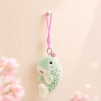 Porte-clés en peluche mini poisson Koi mignon, design personnalisé, 5 couleurs, pendentif de sac, cordon avec clochette, cadeau porte-bonheur pour couple, vente en gros