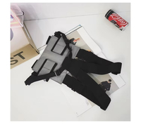 Sac de poitrine tactique unisexe Streetwear Multifonction Cool Vest Hip Hop Pack Sac de poitrine unisexe à la mode pour la randonnée inspirée