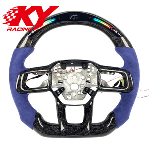 พวงมาลัยคาร์บอนไฟเบอร์ LED แบบฟอร์จ สำหรับฟอร์ด มัสแตง คัสตอม สำหรับฟอร์ด เชลบี้ สเนค V8 ซูเปอร์ มัค1 S550 GT350 GT500 คูเป้ - Product Image 1