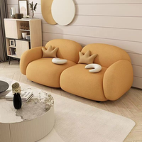 Cremefarbenes Luxus-Apartment-Sofabett-Set Stoff L-Form Dreisitzer Modernes Design Rosegia PAA0416