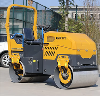 Nouvelle marque chinoise, compacteur à double tambour de 1,7 tonne, profondeur de compactage élevée, rouleau compresseur routier XMR170 avec moteur diesel
