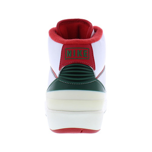 Zapatillas de baloncesto Air Jordan 2 Retro Leather GS White Fire Red Fir Sail - Product Image 3