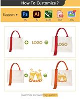 Sac Fourre-Tout en Toile de Couleur Unie, Taille Personnalisable, Sac Cabas en Coton Vierge à Personnaliser pour Cadeaux Promotionnels