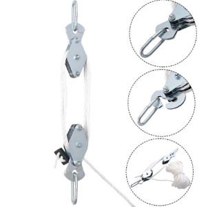 Gancho de tijera de elevación de alta resistencia galvanizado con zinc, accesorio de ferretería para cable de elevación de bloque de rueda única - Product Image 2
