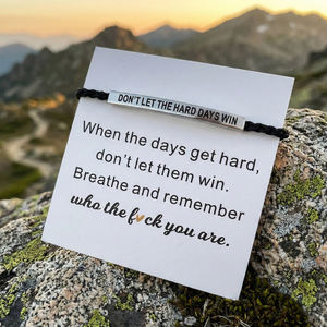 Bracelet en acier inoxydable Go2boho avec citation, bracelet en corde tressée, bracelet inspirant pour <span class=keywords><strong>homme</strong></span>, bijoux ajustables, <span class=keywords><strong>cadeau</strong></span> motivant - Product Image 5