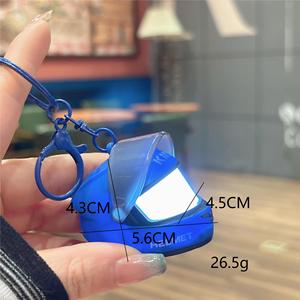 Helmet Shape <b>LED</b> Key Chain <b>Mini</b> Flashlight Keyring Red Portable Pocket <b>Light</b> for Gift and Bag - Product Image 5