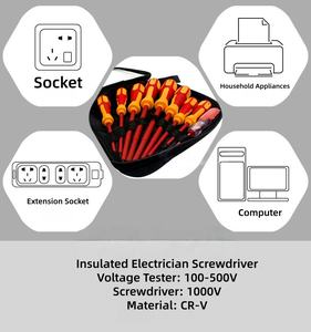Neuankömmling 9 in 1 Isoliertes Schraubendreher-Set mit Magnet bits und Spannungs tester für die Reparatur von Elektrikern - Product Image 6