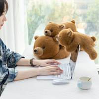 Set Hadiah 3 Boneka Beruang TikTok Viral, Mainan Plush Poliester Super Lembut, Pereda Stres, Hadiah Valentine/Ulang Tahun, Unisex, untuk Anak-anak, Boneka Peluk