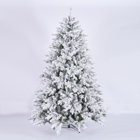 Sapin de Noël pliable de luxe de 210 cm, de haute qualité, floqué blanc neige, en PE et PVC, marque Merry Tree, certifié REACH, Navidad