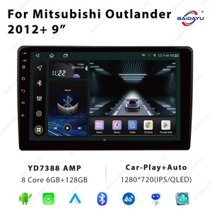 BAIDAYU Schermo Touch da 9 Pollici per Auto con GPS, USB, CarPlay, Android Auto, Assistenza al Parcheggio, Display IPS per Mitsubishi Outlander <span class=keywords><strong>2012</strong></span> - Product Image 3