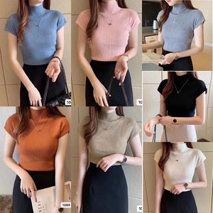 475 #   Camicette Estive Senza Maniche alla Moda per Donna, Top con Collo Alto in Maglia - Product Image 6