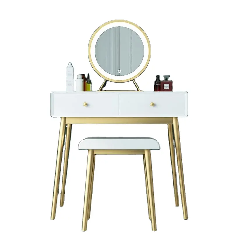 Nordic light luxury modern ins style dresser with mirror bedroom makeup table dressing table with drawer
