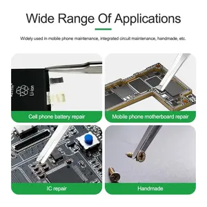 <span class=keywords><strong>Pinzas</strong></span> de cabezas redondas planas de precisión RELIFE, adsorción antimagnética, componentes pequeños, chips de circuito de celdas de batería plegables - Product Image 4