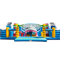 Château gonflable géant en PVC sur le thème de l'océan Seaworld, parc d'attractions gonflable pour enfants, idéal pour la location