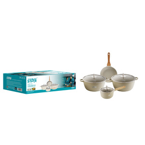 Juego de Sartenes Antiadherentes Exclusivo de Winning Star para Uso Doméstico, para Guisar, Freír Carne y Cocinar Leche (4 Piezas) - Product Image 1