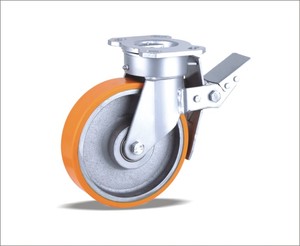 Brake Swivel <strong>Caster</strong> With Polyurethane Wheel - Product Image 1