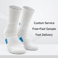 Chaussettes de compression antidérapantes pour hommes, femmes et jeunes, respirantes, absorbant la transpiration, chaussettes de sport personnalisées avec logo par sublimation, chaussettes de basketball