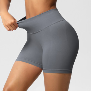 Shorts Deportivos de Cintura Acanalada sin Costuras para Mujer, con Efecto Levanta Glúteos en Forma de V, Alta Elasticidad, para Pilates, Ciclismo y Running, OEM ODM - Product Image 3