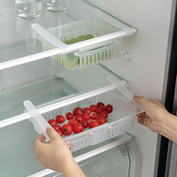 Étagère de rangement réglable pour réfrigérateur en PP, organiseur domestique, boîtes de rangement pour tiroirs de réfrigérateur, support de rangement pour usage domestique