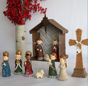 ชุดตุ๊กตาขนาดเล็กงานหัตถกรรมทำจากเรซินของขวัญวันคริสต์มาสชุดตุ๊กตาประดับตกแต่งบ้าน - Product Image 2