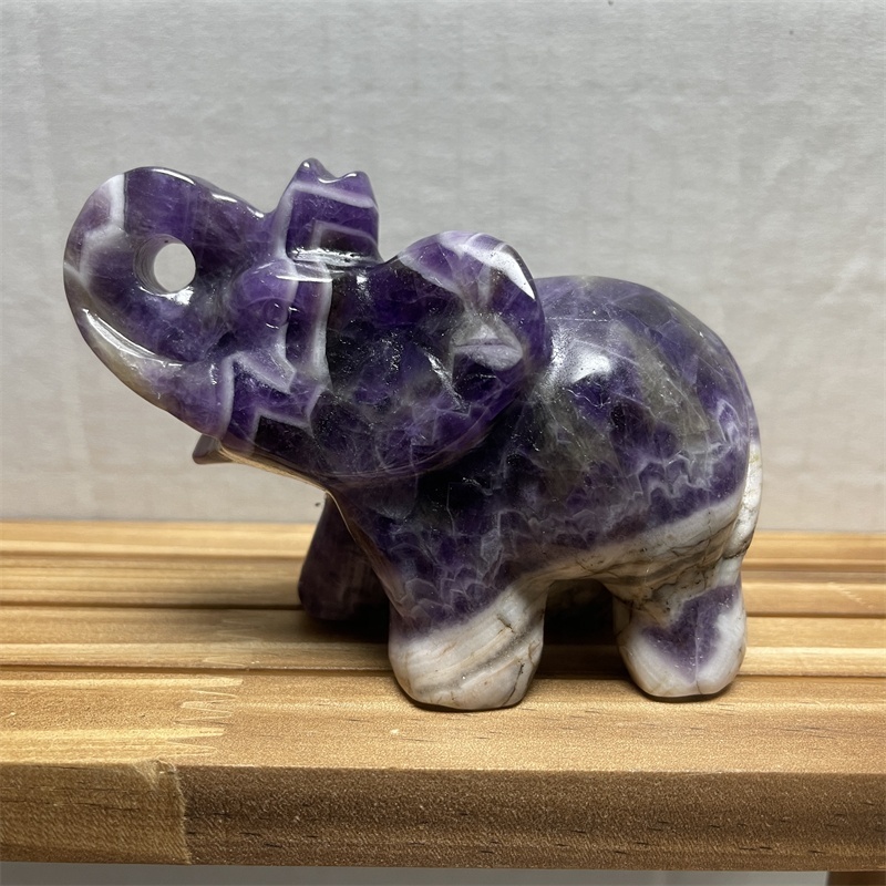 Natural Crystals Quartz Gemstone Animal Elephant