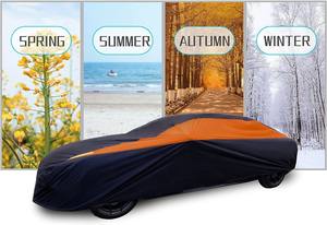 Housse de voiture SUV universelle imperméable au design tendance, en tissu Oxford 210D, personnalisable, couverture intégrale extérieure, protection UV 95% - Product Image 3