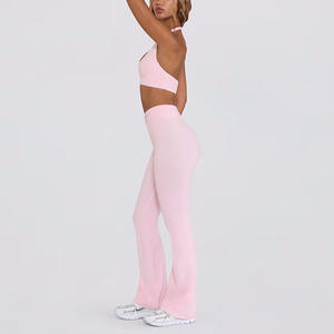 GY987- Halter Backless <span class=keywords><strong>Nude</strong></span> Beauty Back Running Neck Sports Underwear Bra Fitness Speaker Pants Yoga Suit Women - Product Image 2